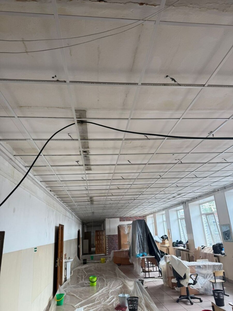    Восстановление горно-алтайской гимназии №3 после пожара. Источник: t.me/OlgaSafronovaofficial