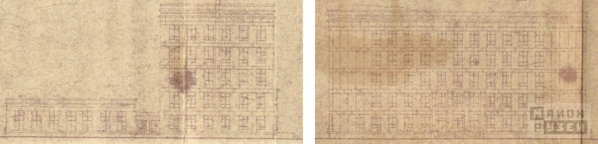 Библиотечный техникум. Проект. Фасады. Из архива Музея районов Измайлово и Соколиная гора. 
