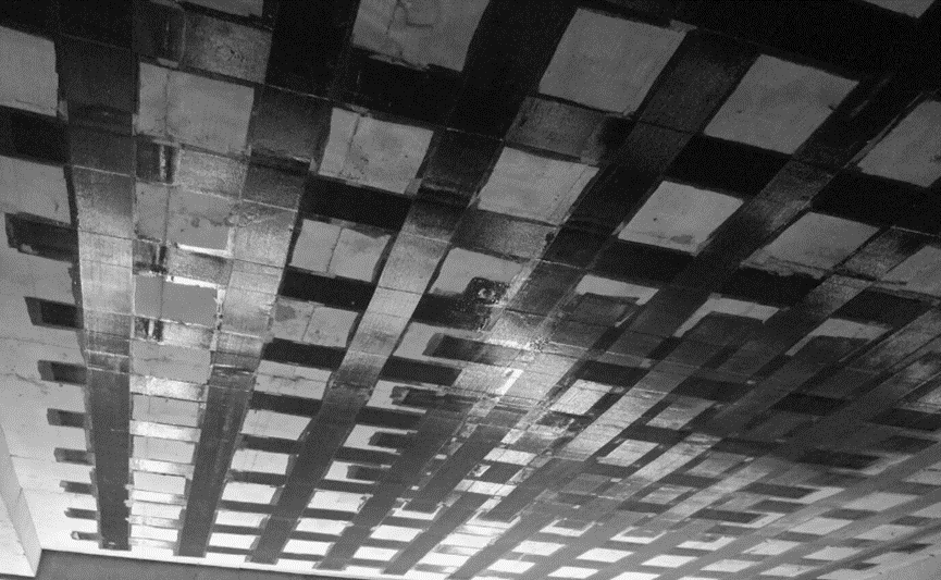 Вид после усиления углеродными лентами.