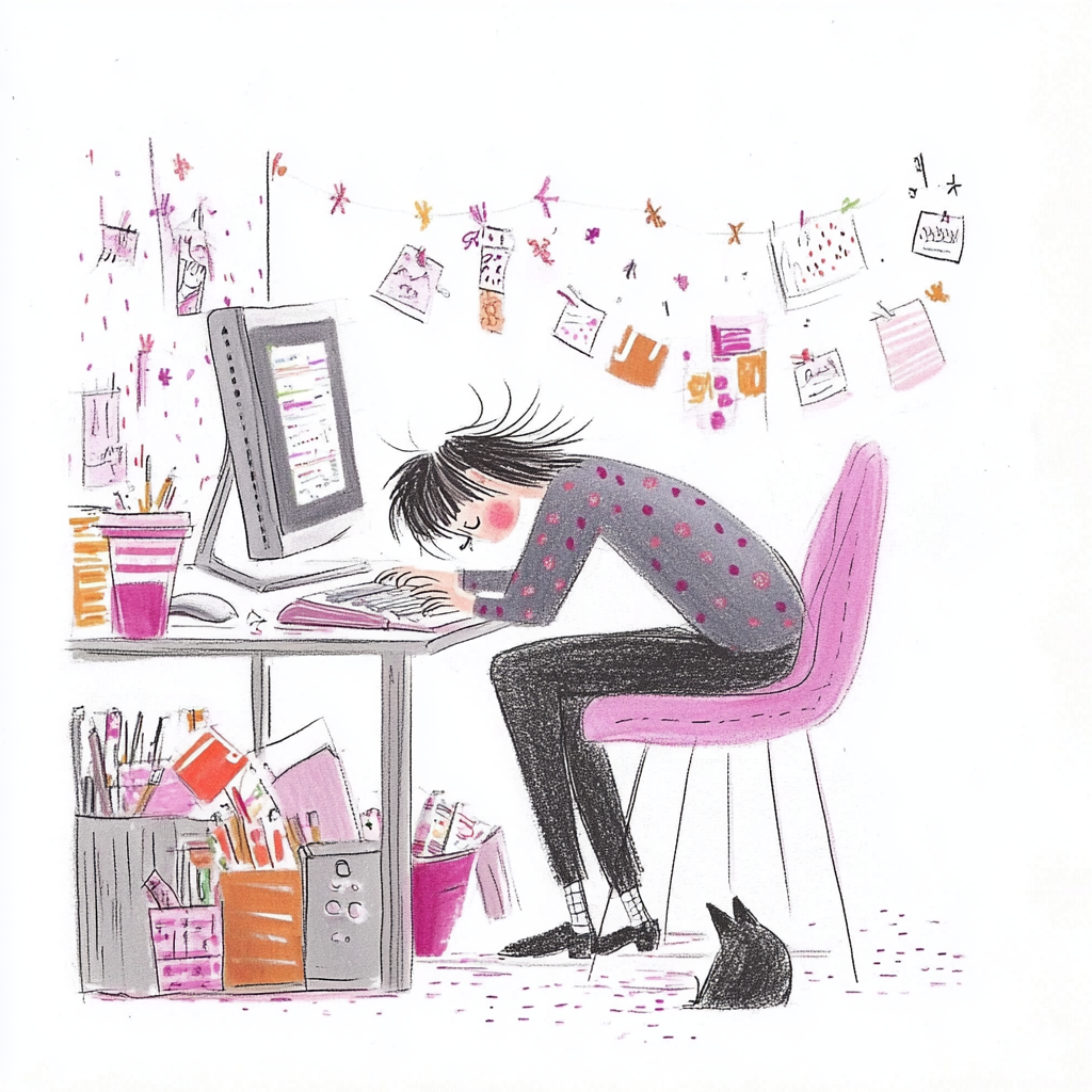 После длительной работы за компьютером мы приобретаем позу "дракончика".