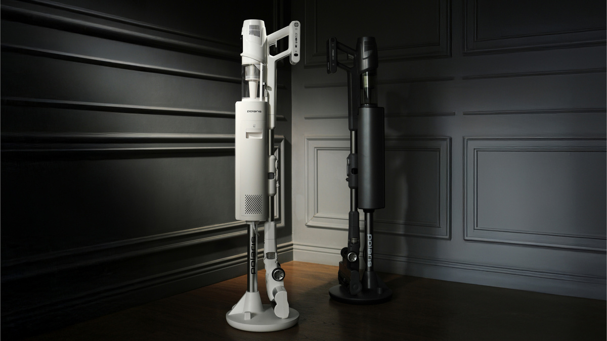 Polaris PVCSDC 3000 WIFI IQ Home — портативный пылесос с пыленакопителем. Выпускается в двух цветах: белый и графит.