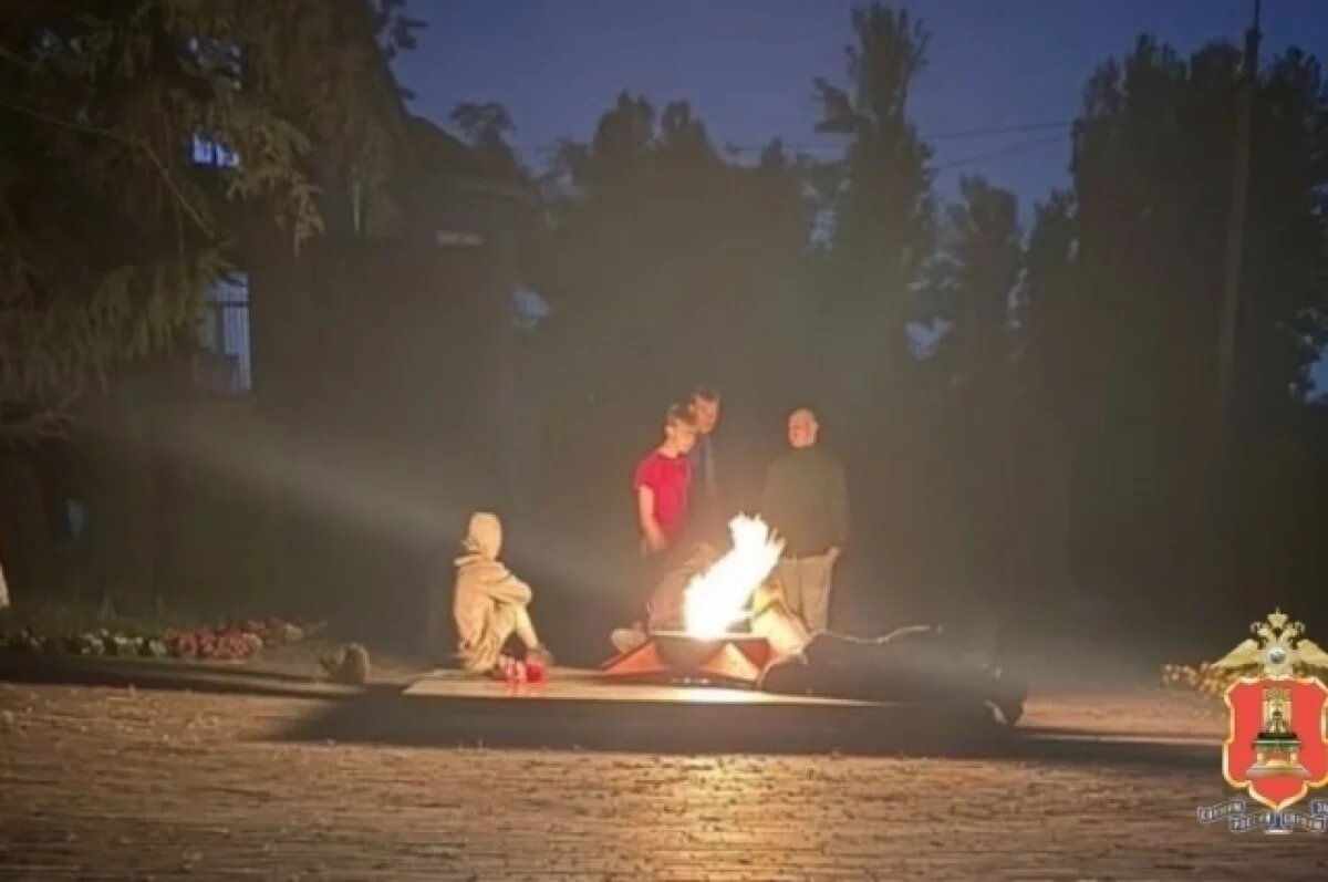    В Бологом установили личность подростков, которые жгли цветы у Вечного огня