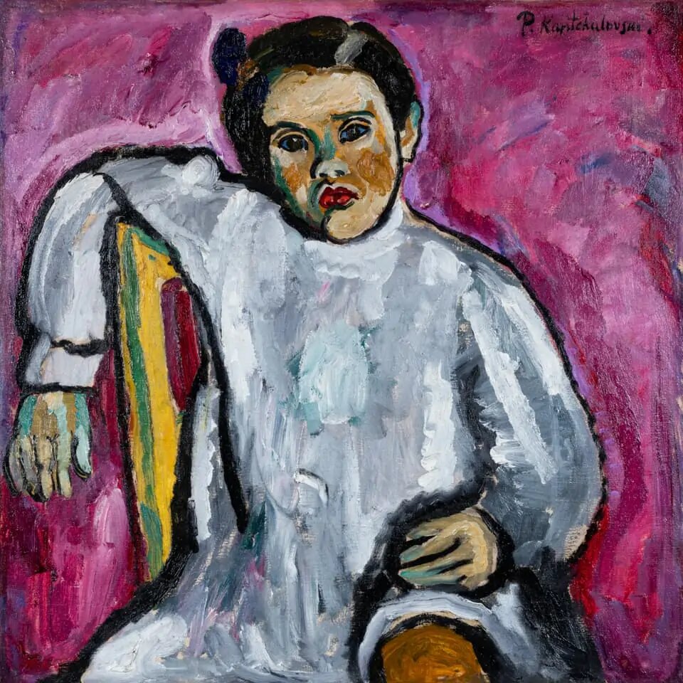 Пётр Кончаловский. «Наташа на стуле» (портрет дочери художника) / rusimp.su