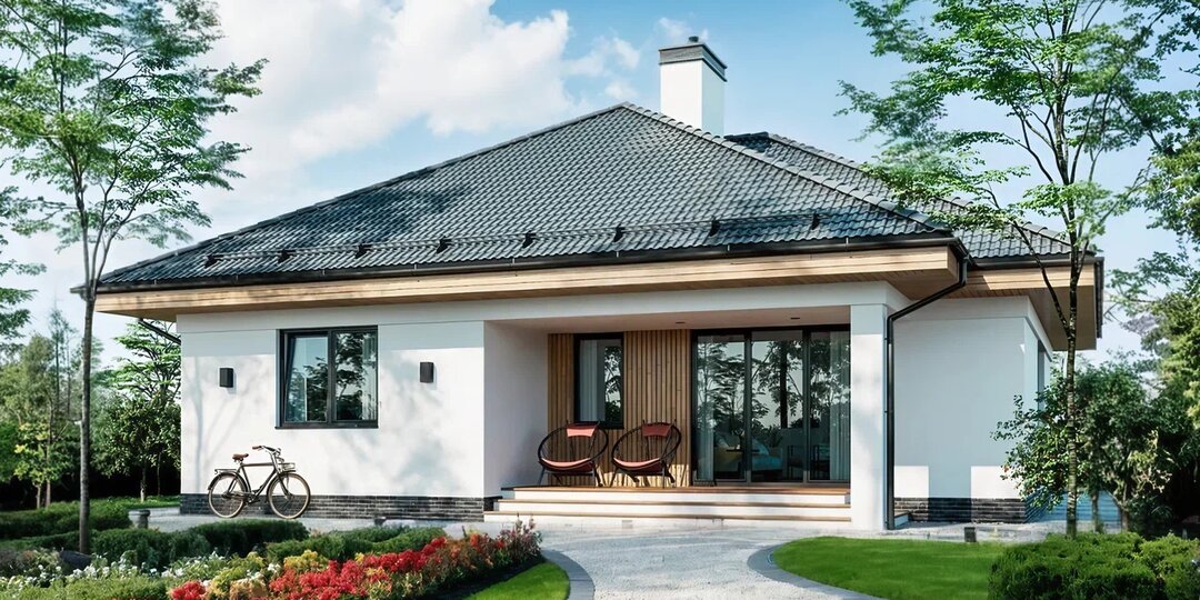 ПРОЕКТ КАМЕННОГО ОДНОЭТАЖНОГО ДОМА, 136 м2