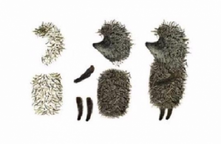 Детали и собранный персонаж Ёжик, 1975 г., Франческа Ярбусова