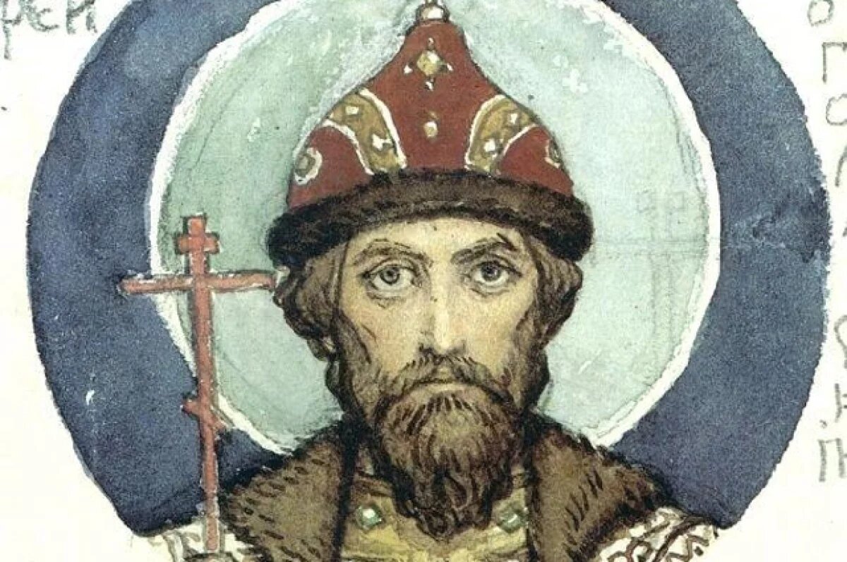    Андрей Боголюбский (Виктор Васнецов. Эскиз росписи Владимирского собора в Киеве, 1885—1896. Государственная Третьяковская галерея, Москва).