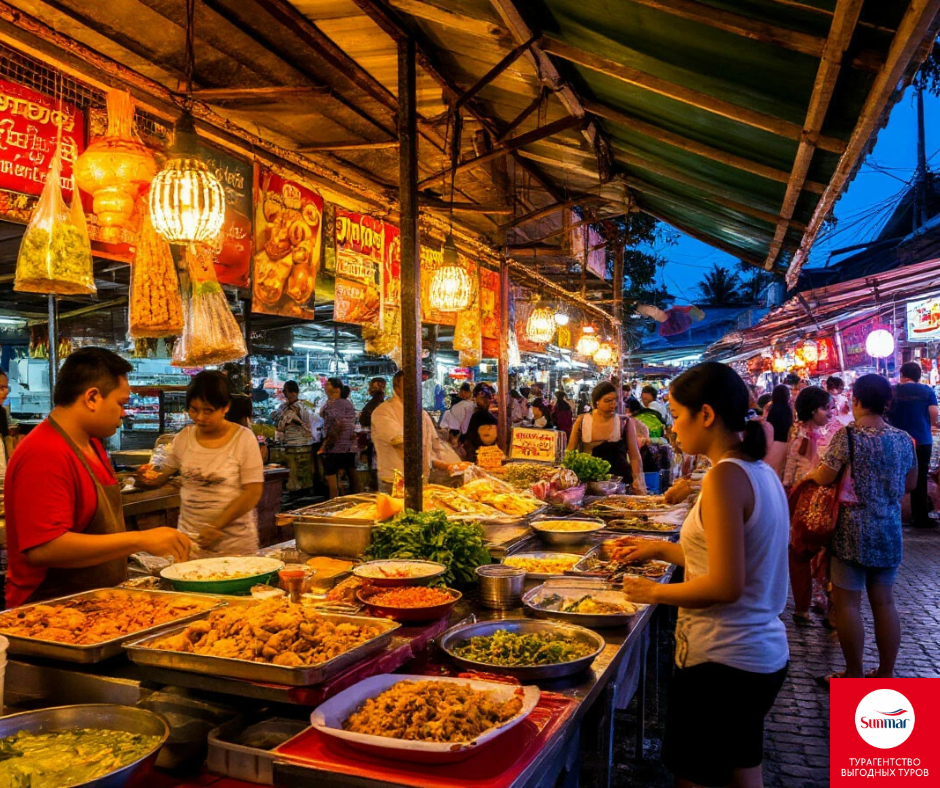 🌙 Пхукетский феномен: Plern Pao Night Market — больше, чем просто рынок! Картинка создана при помощи ИИ.