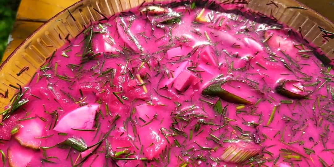 Окрошка со свёклой (свекольник) самый быстрый способ приготовления