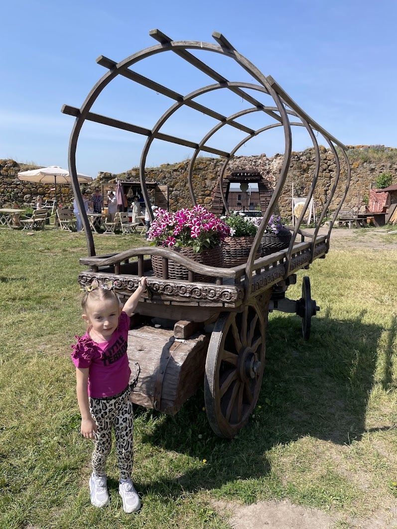 Атмосферная повозка на территории крепости