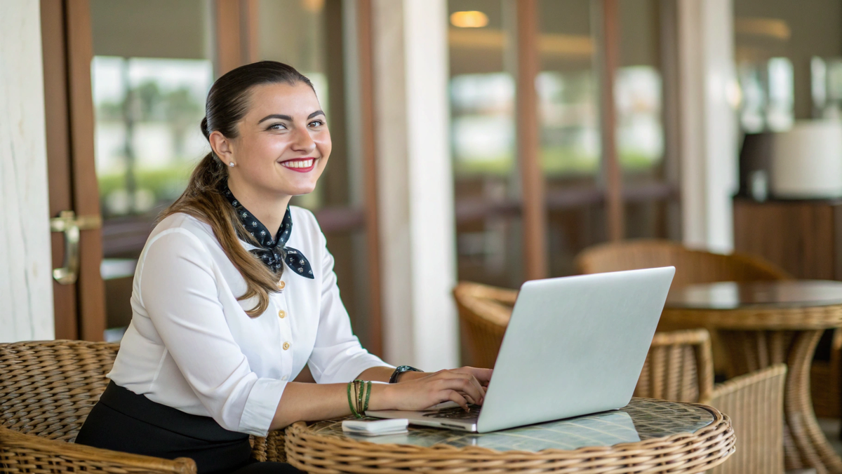 Турагент Настя. ИИ-иллюстрация. 