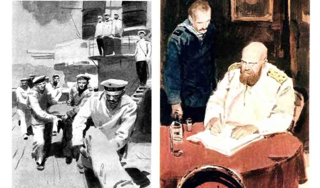 Иллюстрации к роману Новикова-Прибоя "Капитан первого ранга"