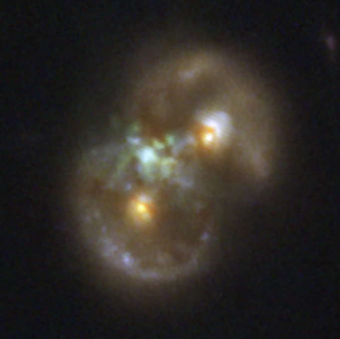    Галактика Бесконечности, результат двух сталкивающихся спиральных галактик, состоит из двух колец звезд