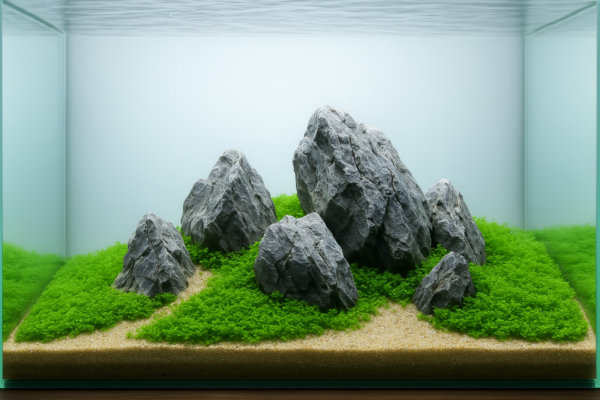 Пейзажный аквариум в стиле "Ивагуми"