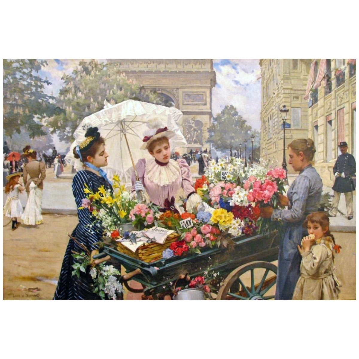 Луи-Мари де Шривер "Rue du Faubourg Saint Honoré". 1890
