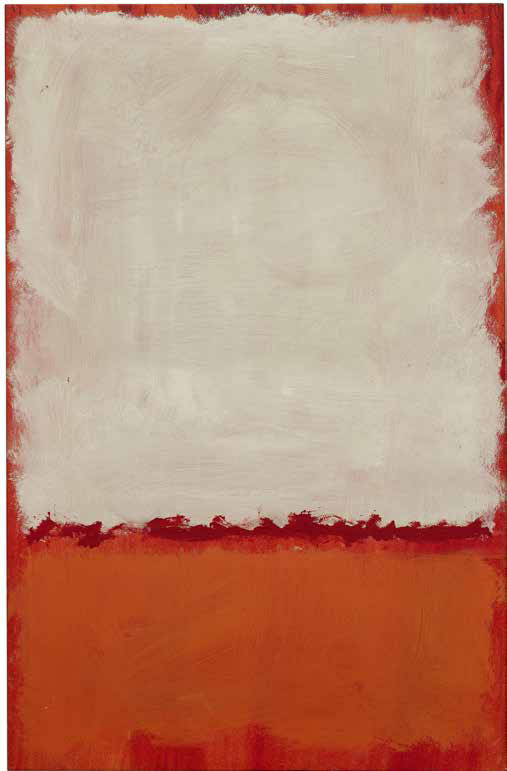 В древние времена и в Средние века белый цвет имел две основные противоположности: красный и черный. Важно отметить, что до появления печатной книги и гравюры, белый чаще противопоставлялся красному, чем черному. Эта оппозиция, зародившаяся очень давно, продолжала существовать в искусстве и повседневной жизни даже в двадцатом веке.
Марк Ротко, «Без названия», 1969. Частная коллекция.