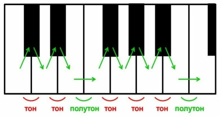 Схема тонов и полутонов