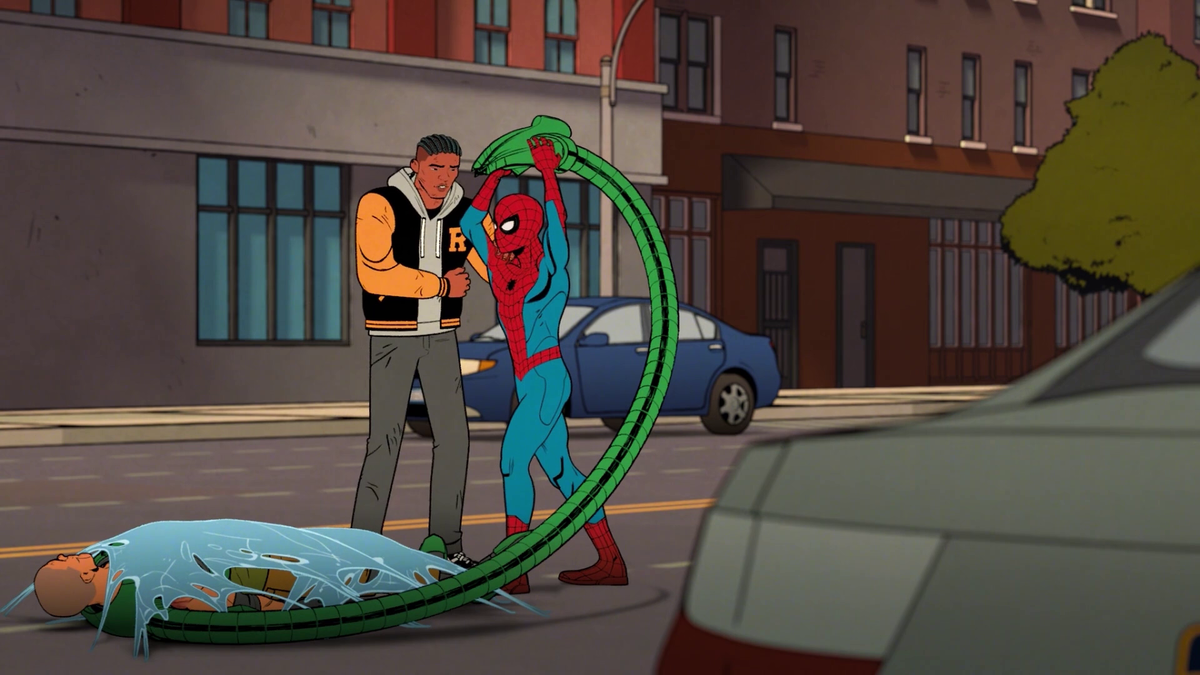 Питер чуть не убивает Скорпиона