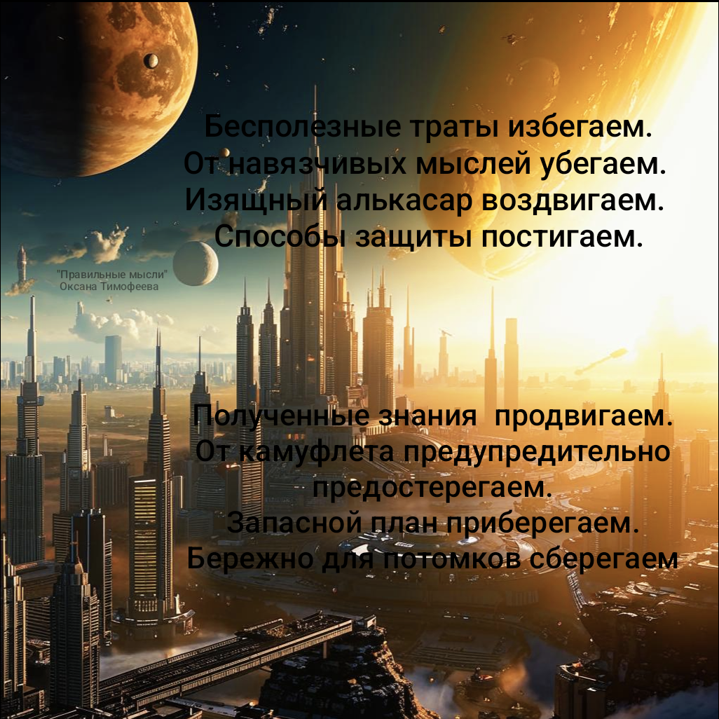 "Правильные мысли". Оксана Тимофеева (автор)