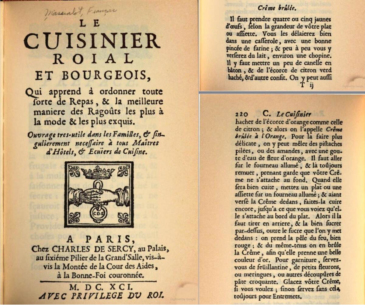 1691 edition of Massialot’s cookbook