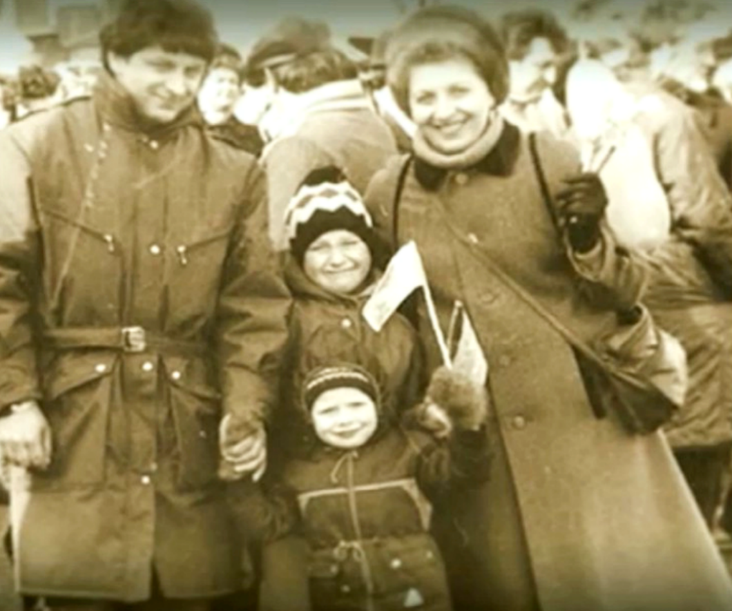 Алексей с родителями и старшим братом