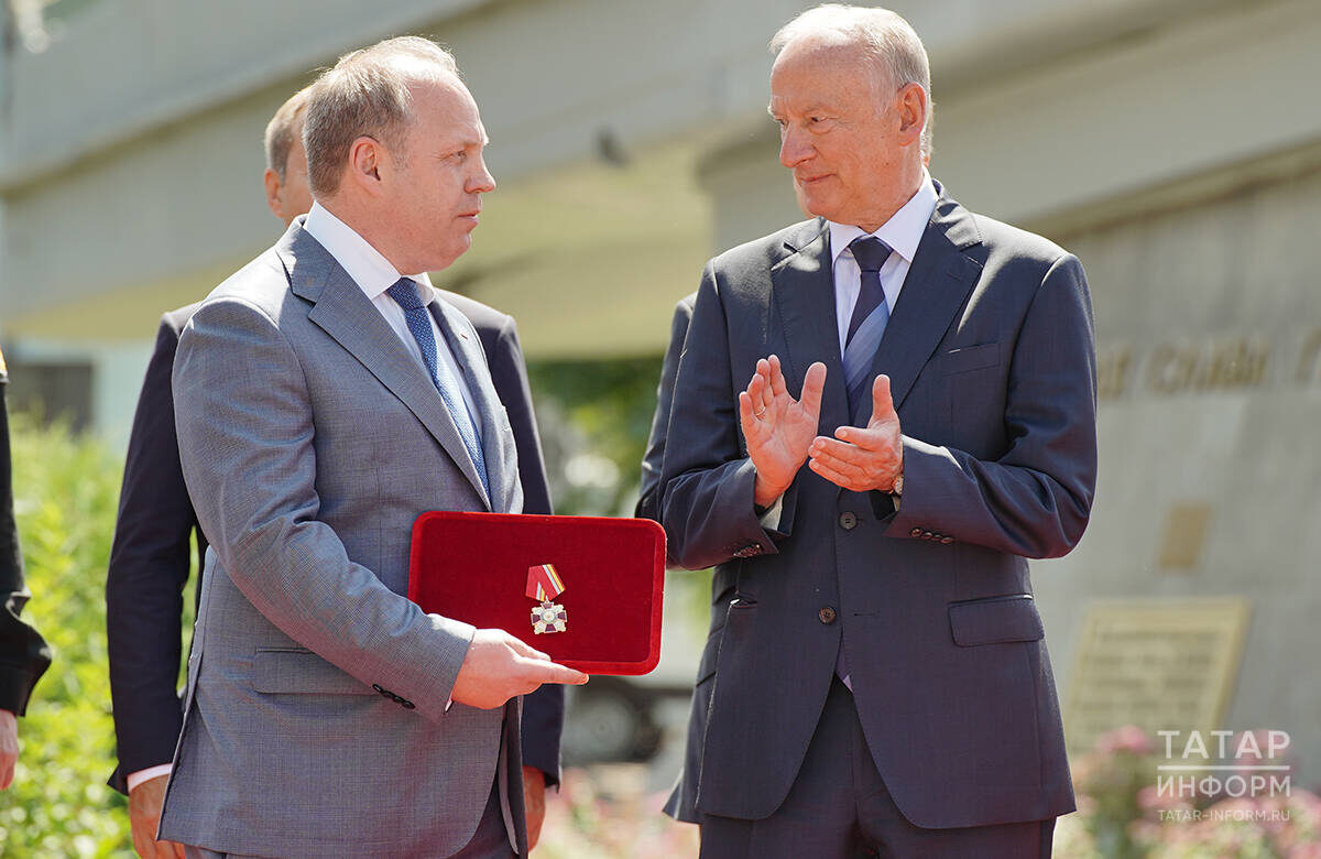 Николай Патрушев вручил коллективу Зеленодольского судостроительного завода имени Горького орден «За доблестный труд»Фото: © Владимир Васильев / «Татар-информ»