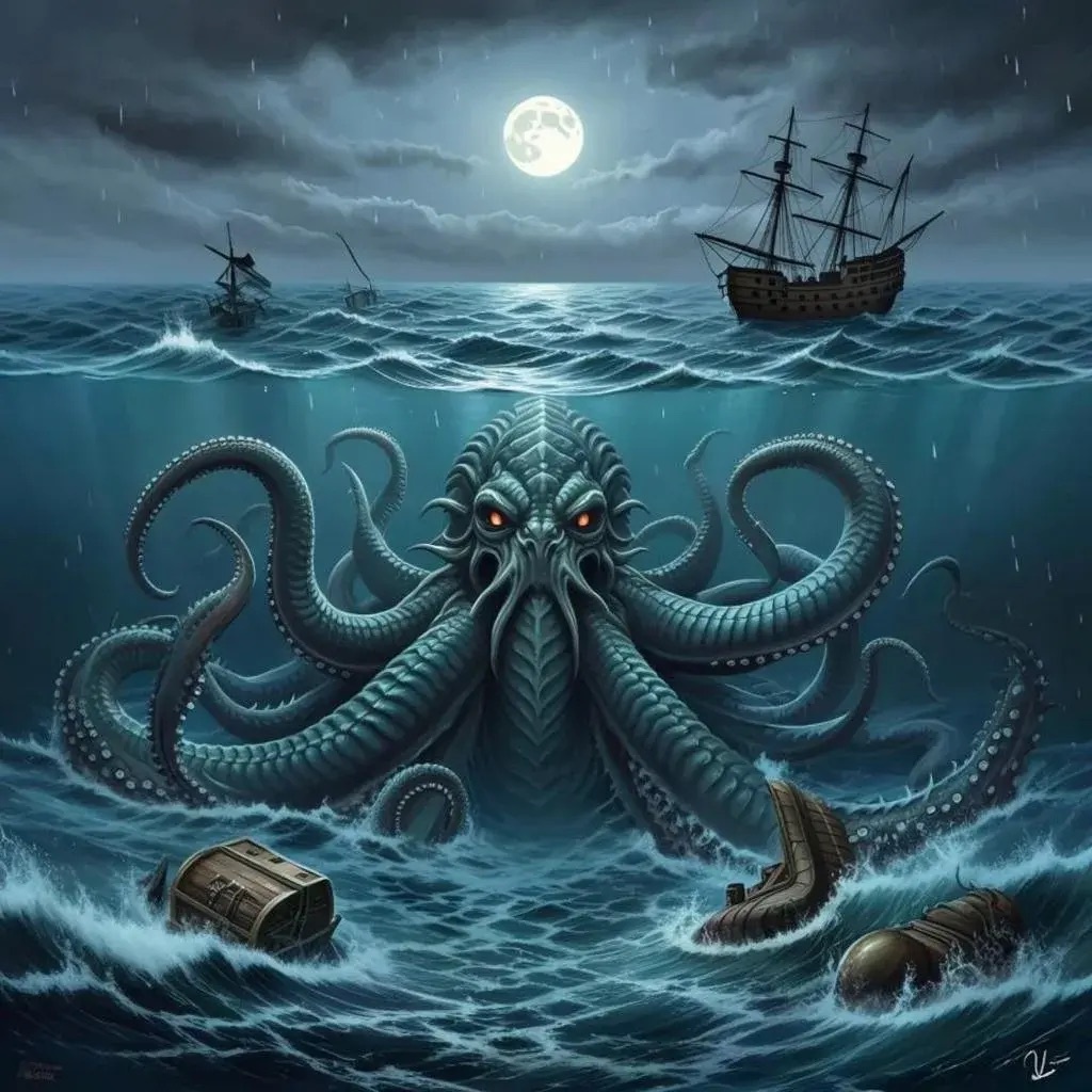 Загадочное существо глубин: встреча с мифическим монстром