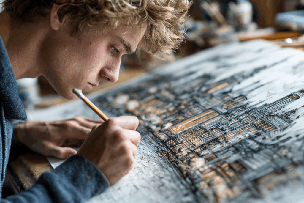 Нейронаука синдрома саванта. Изображение CogniFit (создано с помощью ИИ).