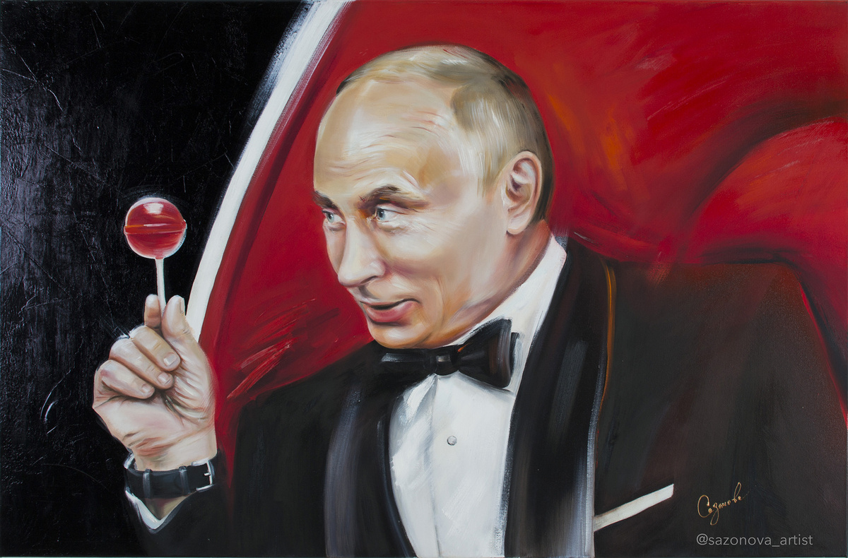 Картина Ирины Сазоновой «Один ОМ», холст, масло. 2022