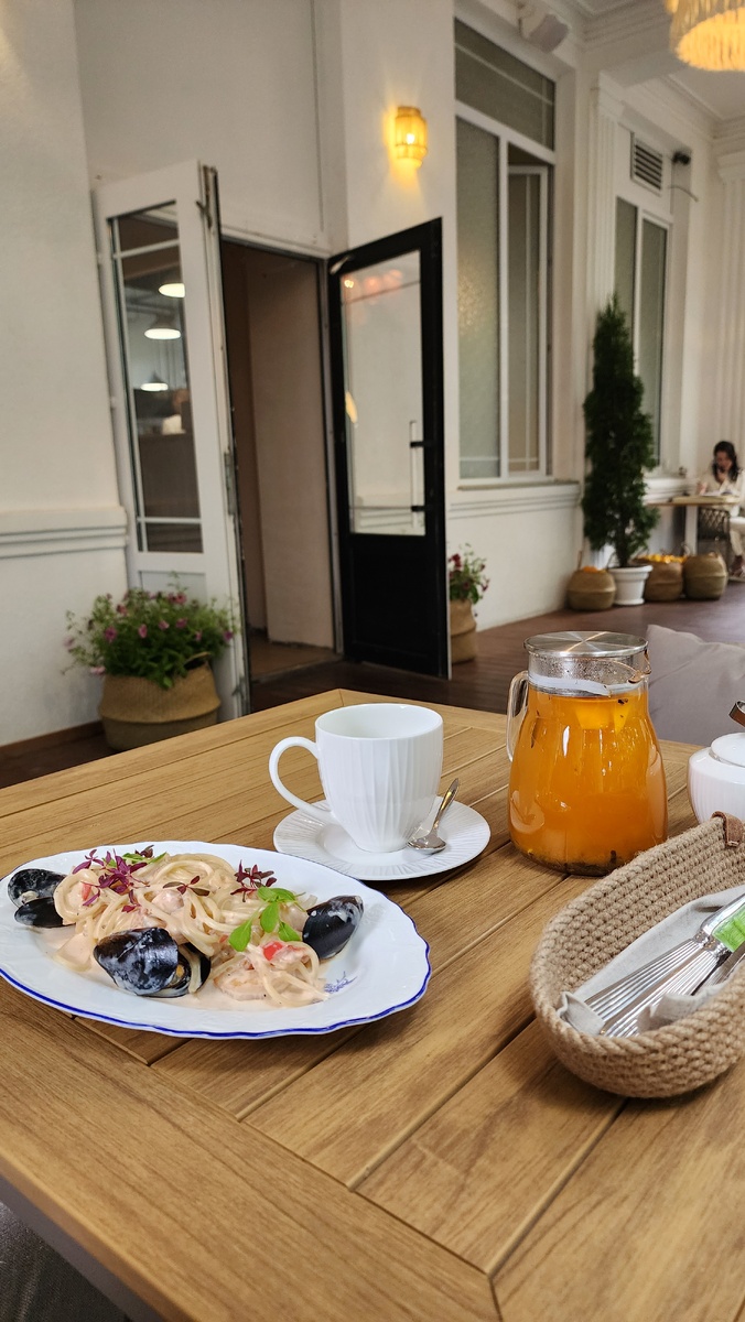 Спагетти с морепродуктами