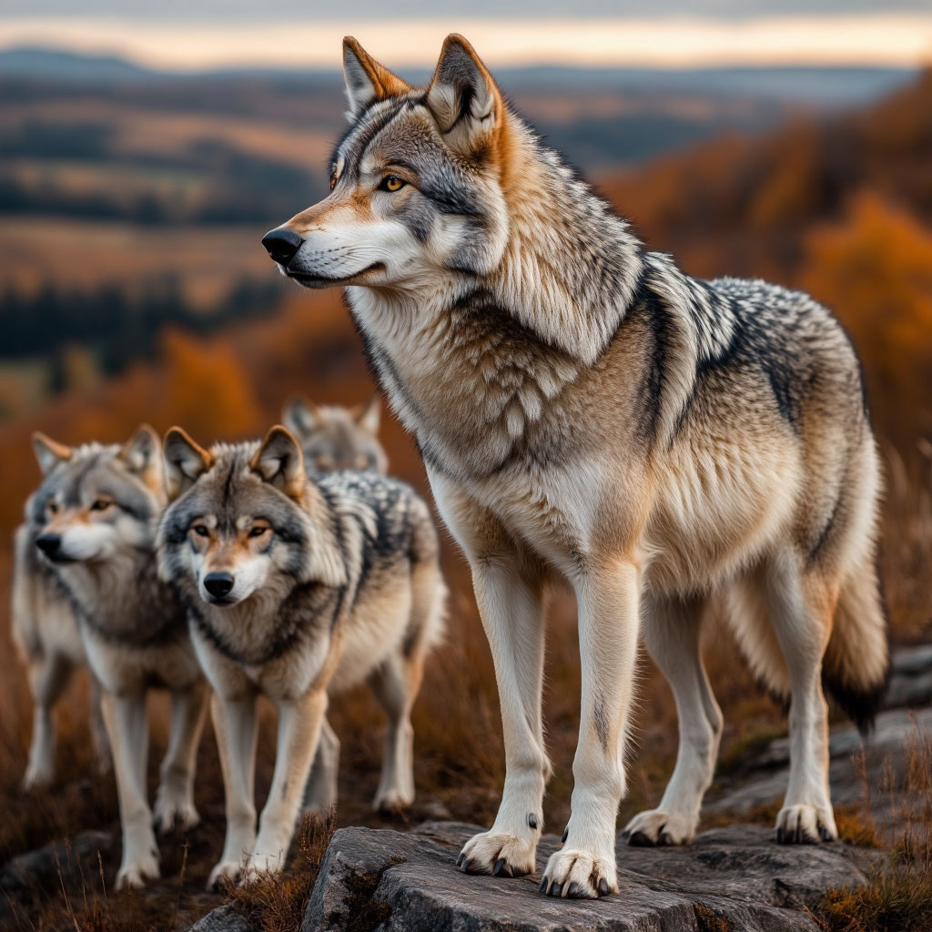 Сгененрировано с помощью ИИ. Вожак и его стая
