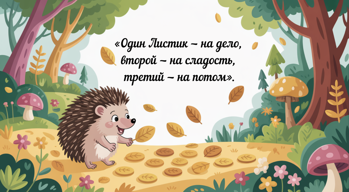 Маленький Тотик, собирающий Листочки.