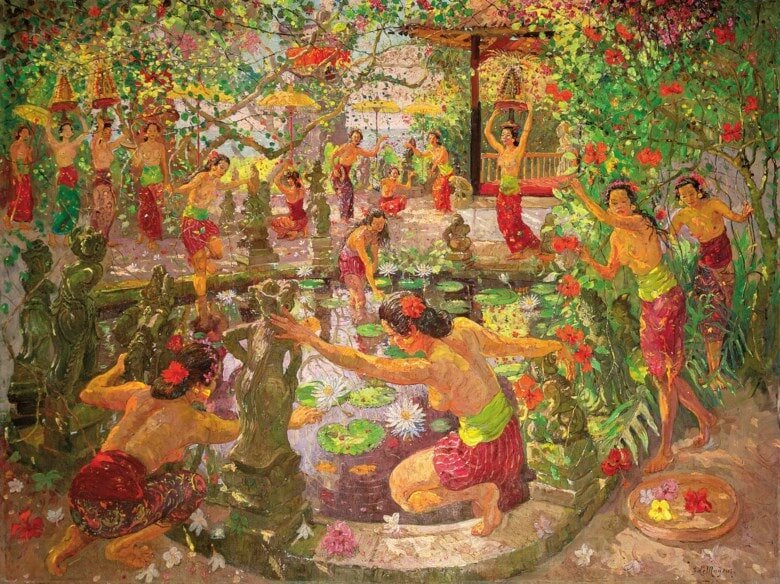 Adrien-Jean le Mayeur de Merprès, Women Around the Lotus Pond, . 1950-1951.
 DACS 2020