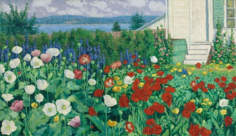 John Leslie Breck, Garden, Ironbound Island, Maine, . 1896.  Christies