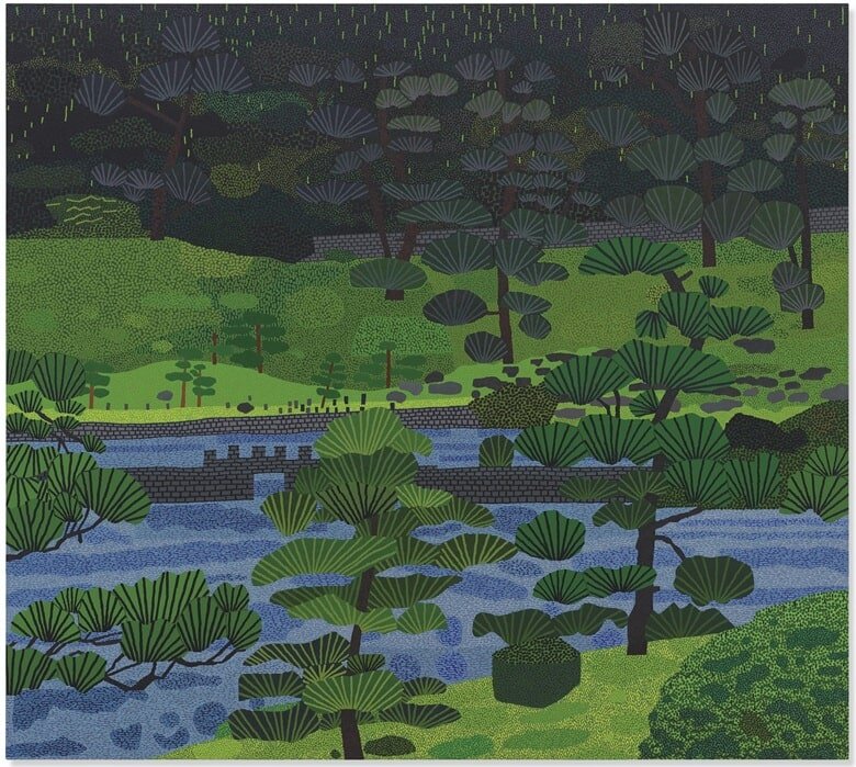 Jonas Wood, Japanese Garden 3, 2019.  Christies in New York