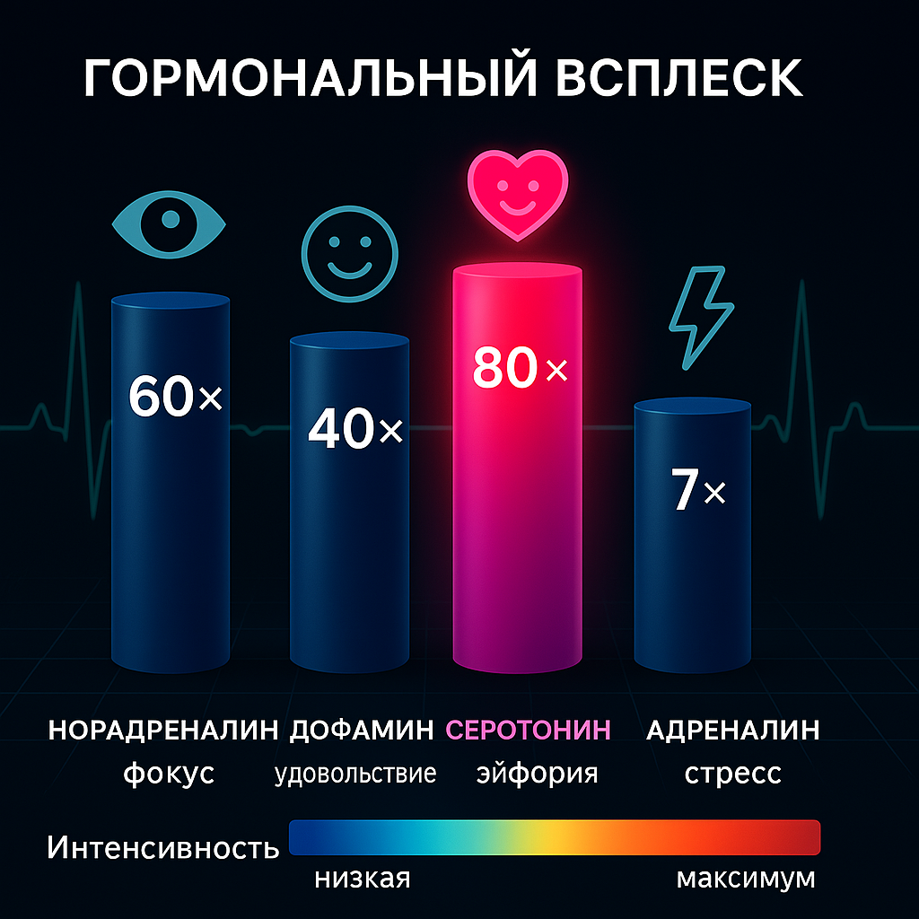 инфографика гормонального всплеска