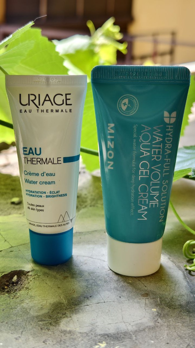 Uriage Eau Thermale Water Cream и Mizon Water Volume Aqua gel cream