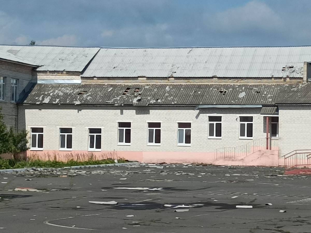 Здание школы: страшно смотреть на крышу