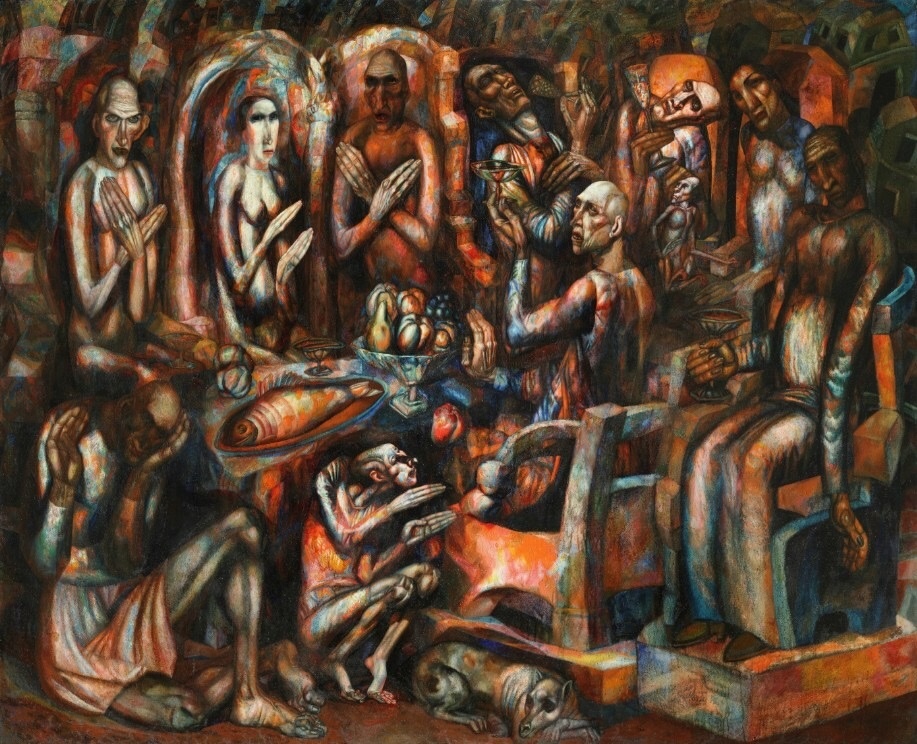 Пир королей. 175×215, холст, масло, 1913. Государственный Русский музей