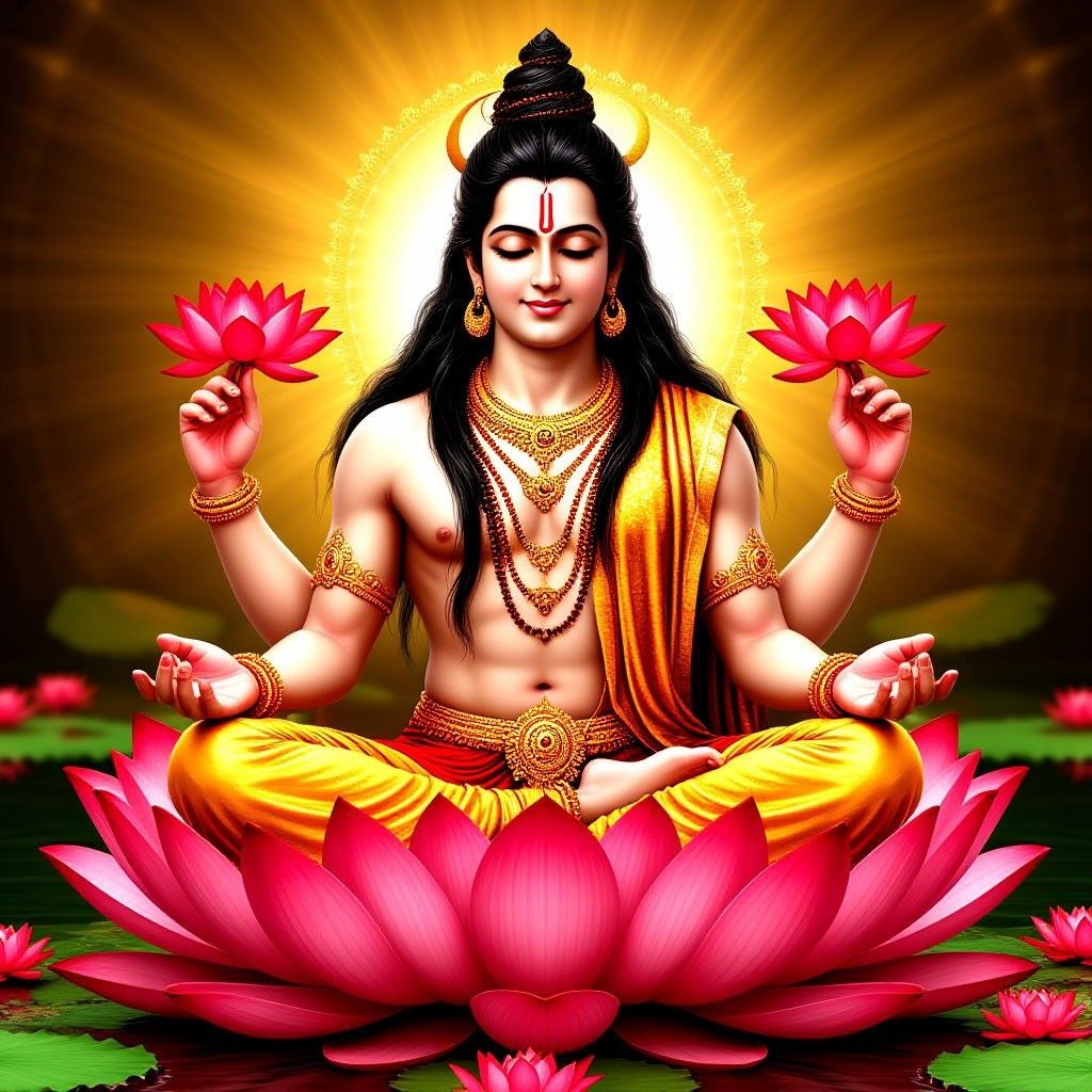 Сурья, божество солнца (нейросеть)