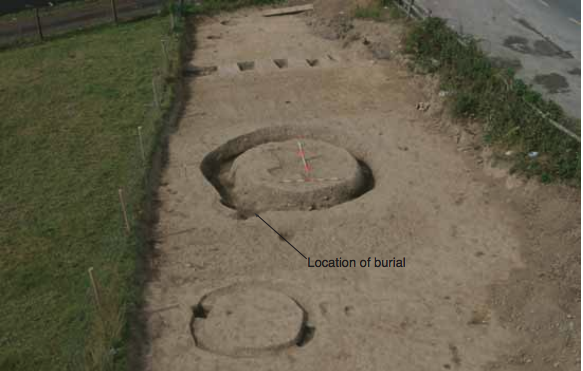 Два групповых захоронения. Стрелкой показано место, где располагалась могила женщины-иностранки.