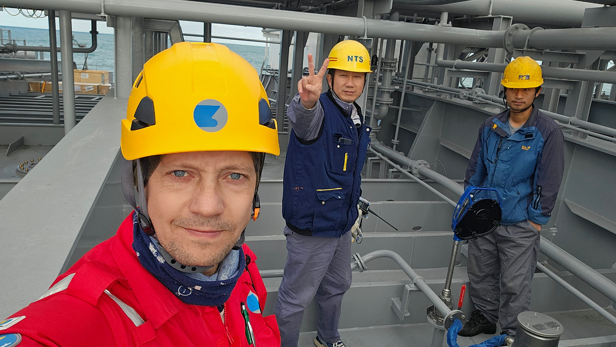 1-е Января 2025 года, ходовые испытания нового парохода в Китае. Не всегда Новый год начинается с шампанского!!!