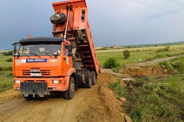    Строительство временной объездной дороги. Фото: Министерство транспорта Ульяновской области