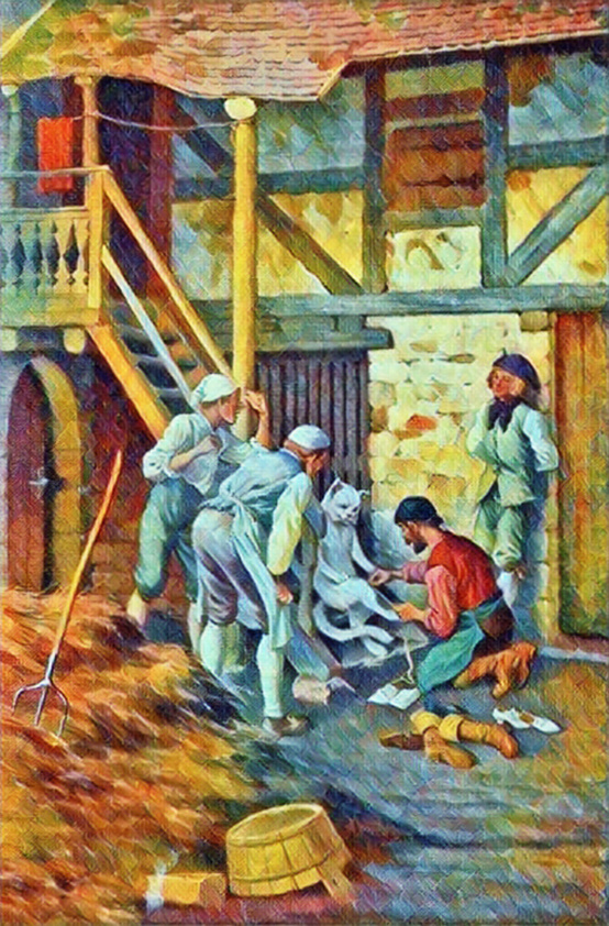 Кот , хозяин и сапоги