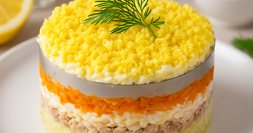 🥗 "Мимоза по-новому: без майонеза, но с тем же вкусом! Лёгкий рецепт от гречанки"