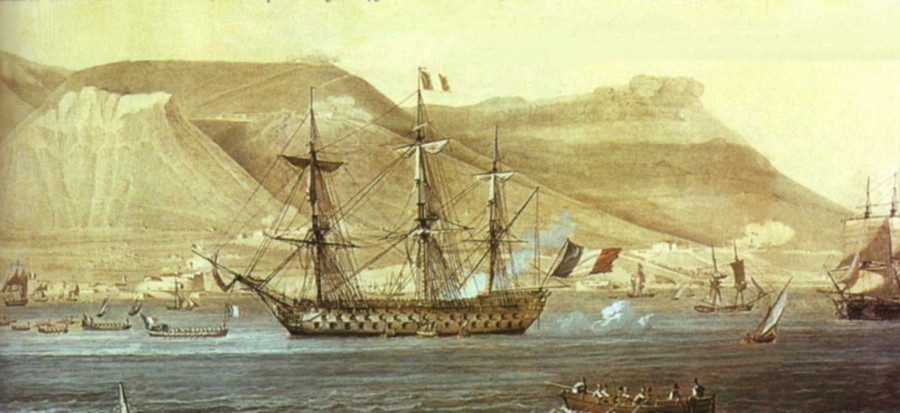 Флагманский линейный корабль французской эскадры "Ориент".