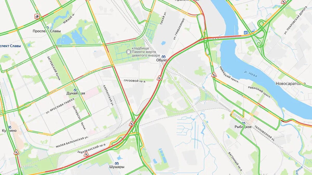    Фото: скриншот сервиса «Яндекс.Пробки»