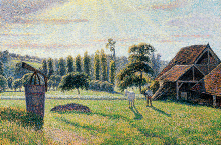 Камиль Писсарро. Кирпичный завод «Делафоли» в Эраньи. 1888. Частная коллекция