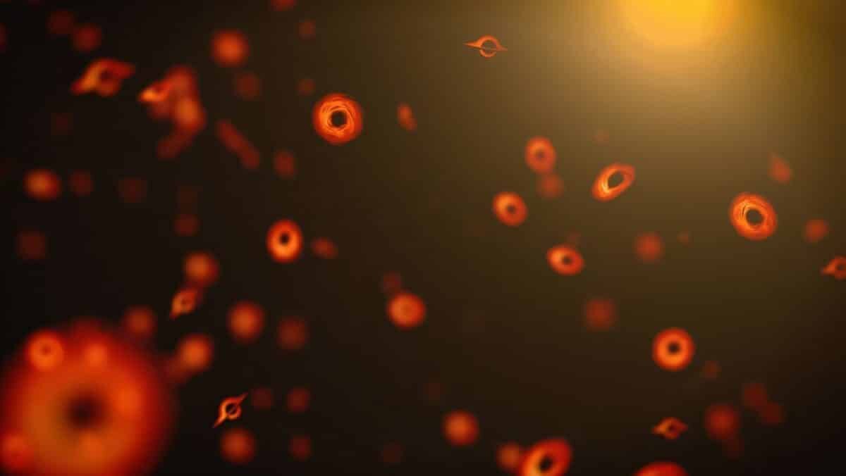 Первичные черные дыры в представлении художника. / © NASA's Goddard Space Flight Center📷
