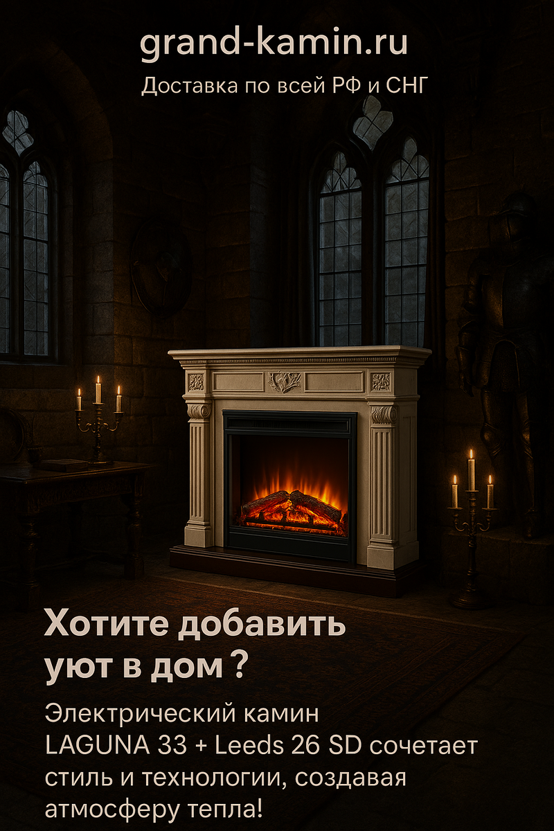    Электрический камин LAGUNA 33 + Leeds 26 SD: как создать уют и стиль в вашем доме без лишних хлопот Kamin