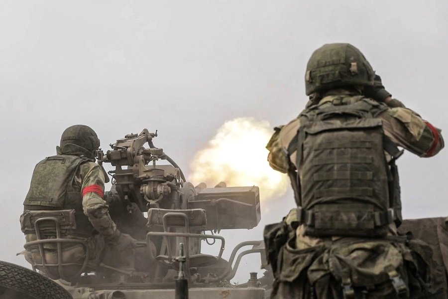 Работа расчета зенитно-ракетной батареи в зоне СВО - Пресс-служба Минобороны РФ/ТАСС